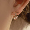 925 silver rainbow heart earrings