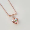 925 silver rainbow heart earrings