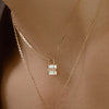 14k Shimmer Lock Necklace