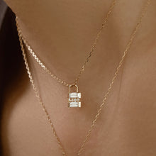  14k Shimmer Lock Necklace