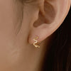 925 silver Twisty Hoop Earrings