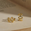 925 silver Twisty Hoop Earrings